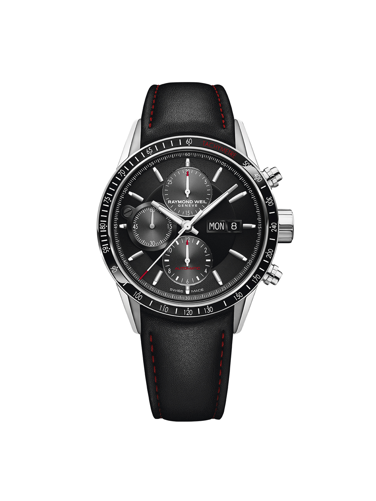 Freelancer Automático Cronógrafo Cuero Negro